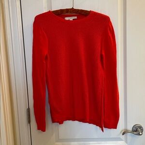 LOFT Vibrant Red Textured Sweater